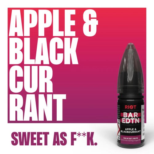 Riot BAR EDTN – Apple & Blackcurrant – Nic Salt E-Liquid – 10ml