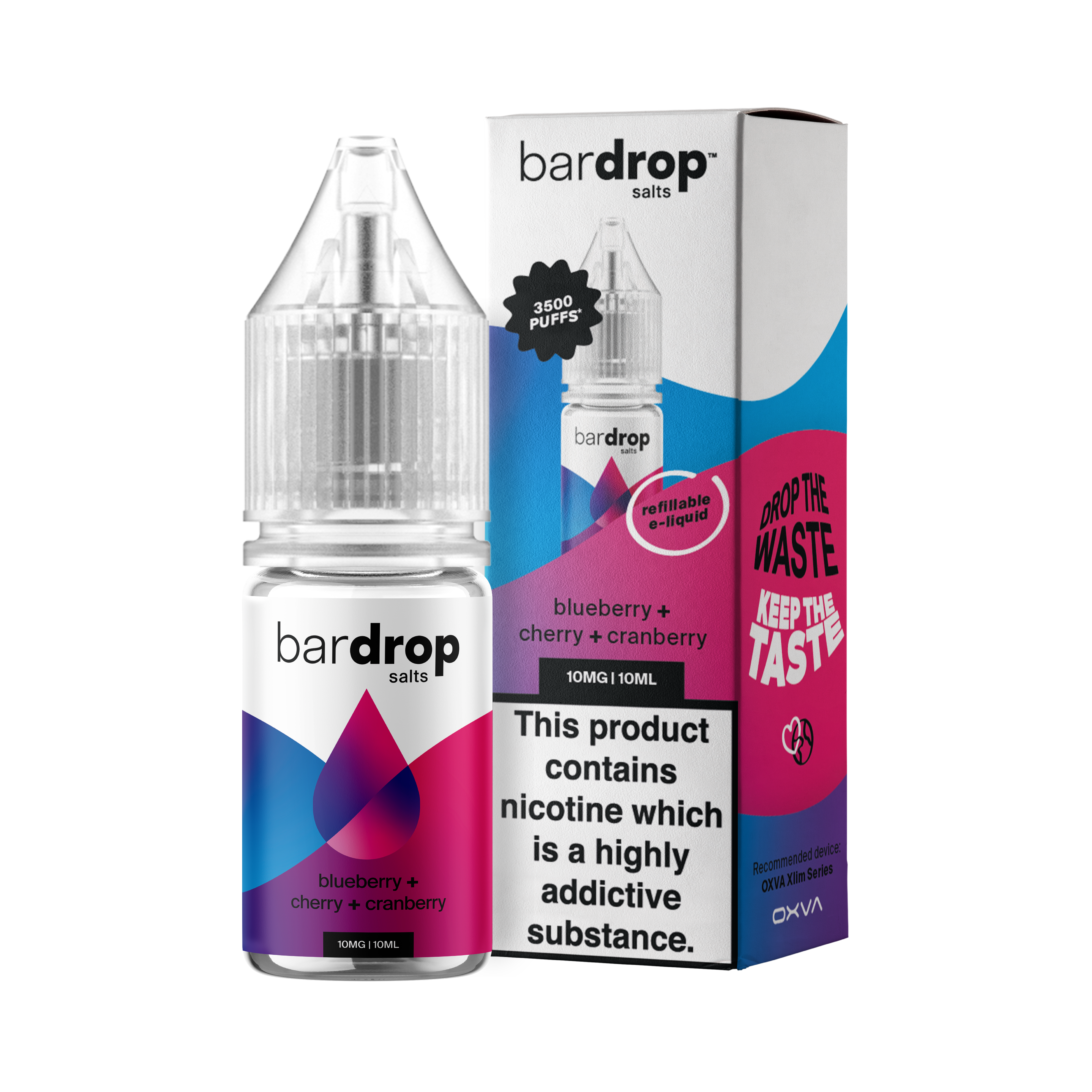 Bar Drop - Blueberry Cherry Cranberry - Nic Salt - E-Liquid – 10ml