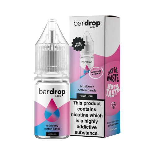 Bar Drop – Blueberry Cotton Candy – Nic Salt – E-Liquid – 10ml