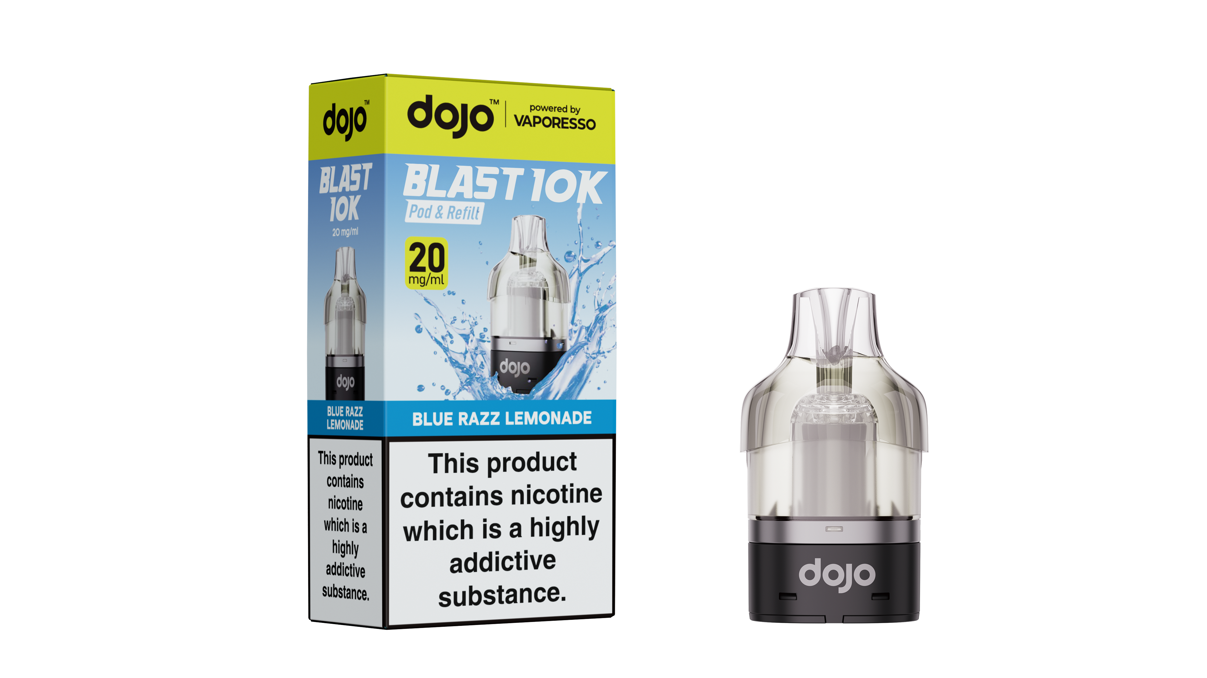 Blue Razz Lemonade – Vaporesso DOJO Blast 10K Prefilled Pods – 20mg