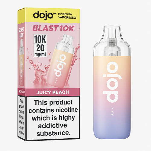 Juicy Peach – Vaporesso DOJO Blast 10K Vape Kit – 10,000 Puffs – 20mg