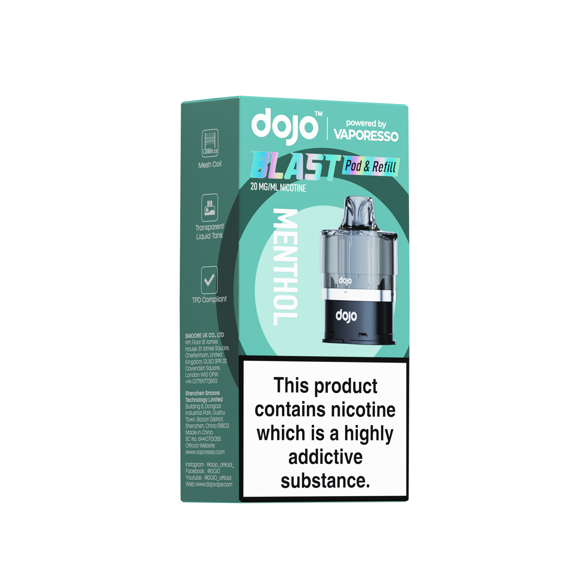 Vaporesso, Dojo - BLAST6000 Pre-filled Pod - Menthol