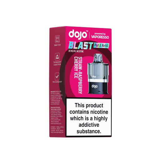 Vaporesso, Dojo – BLAST6000 Pre-filled Pod – Straw-Raspberry Cherry Ice