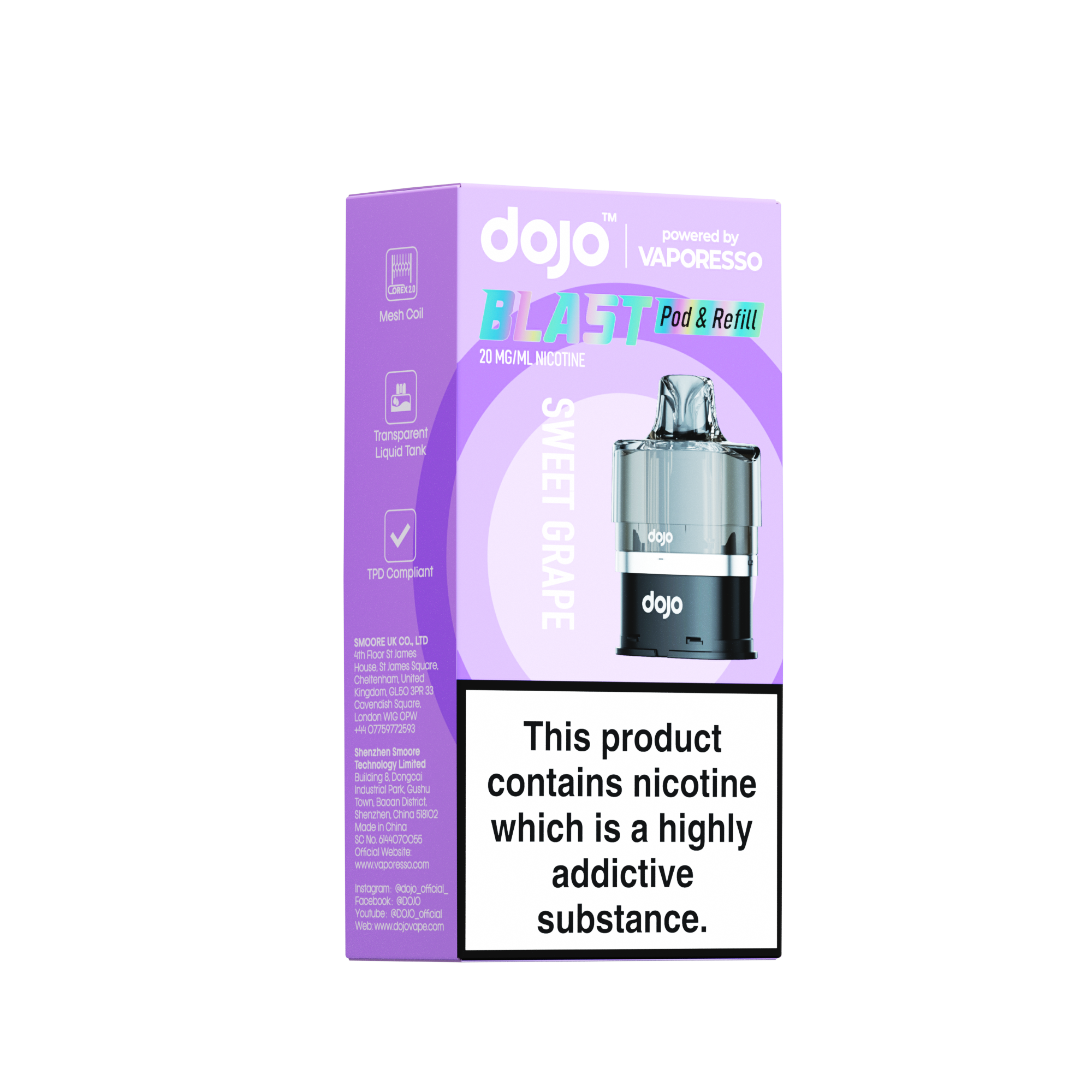 Vaporesso, Dojo - BLAST6000 Pre-filled Pod - Sweet Grape