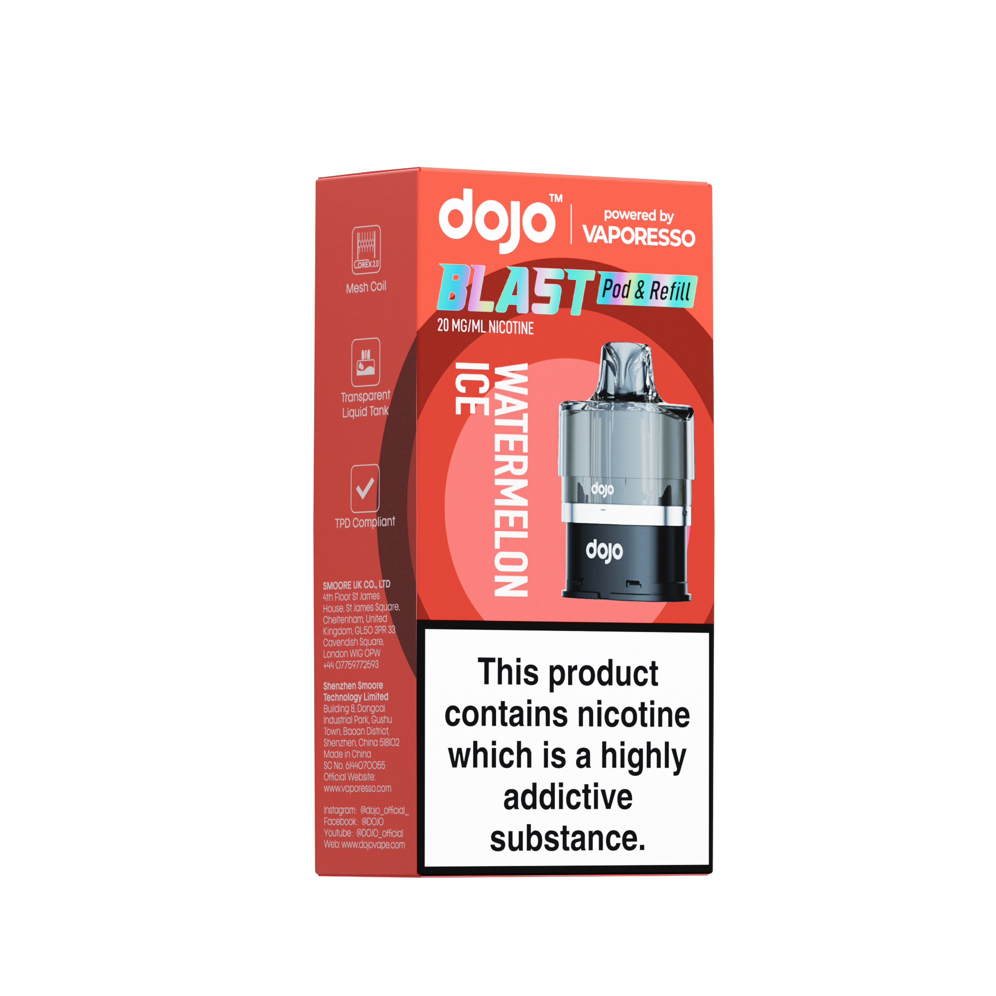 Vaporesso, Dojo - BLAST6000 Pre-filled Pod - Watermelon Ice