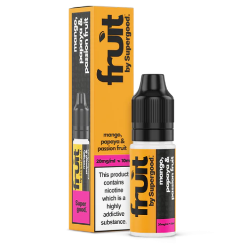 Supergood Fruit – Mango, Papaya & Passionfruit – Nic Salt E-Liquid – 10ml