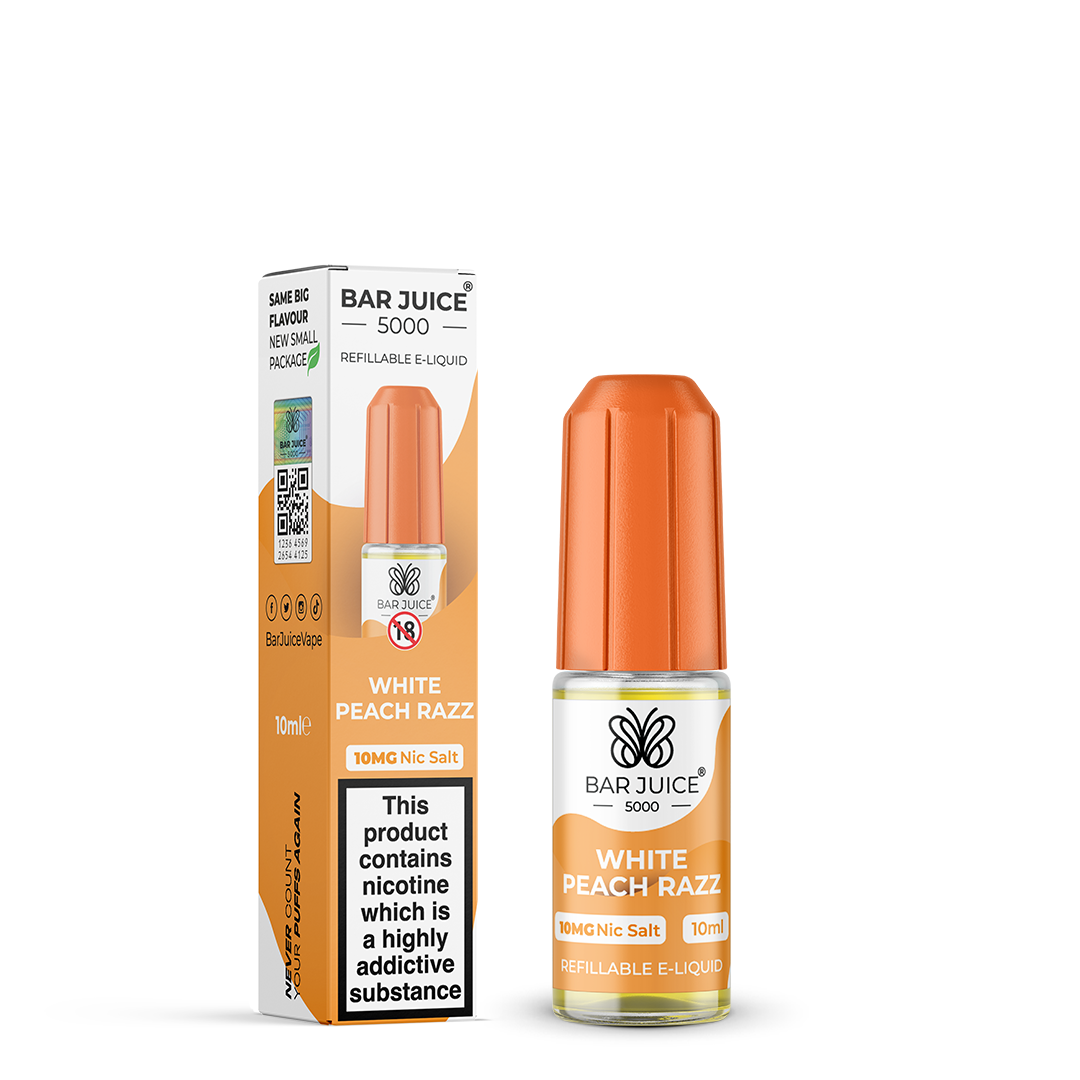 Bar Juice 5000 White Peach Razz Nic Salt E-Liquid – 10ml