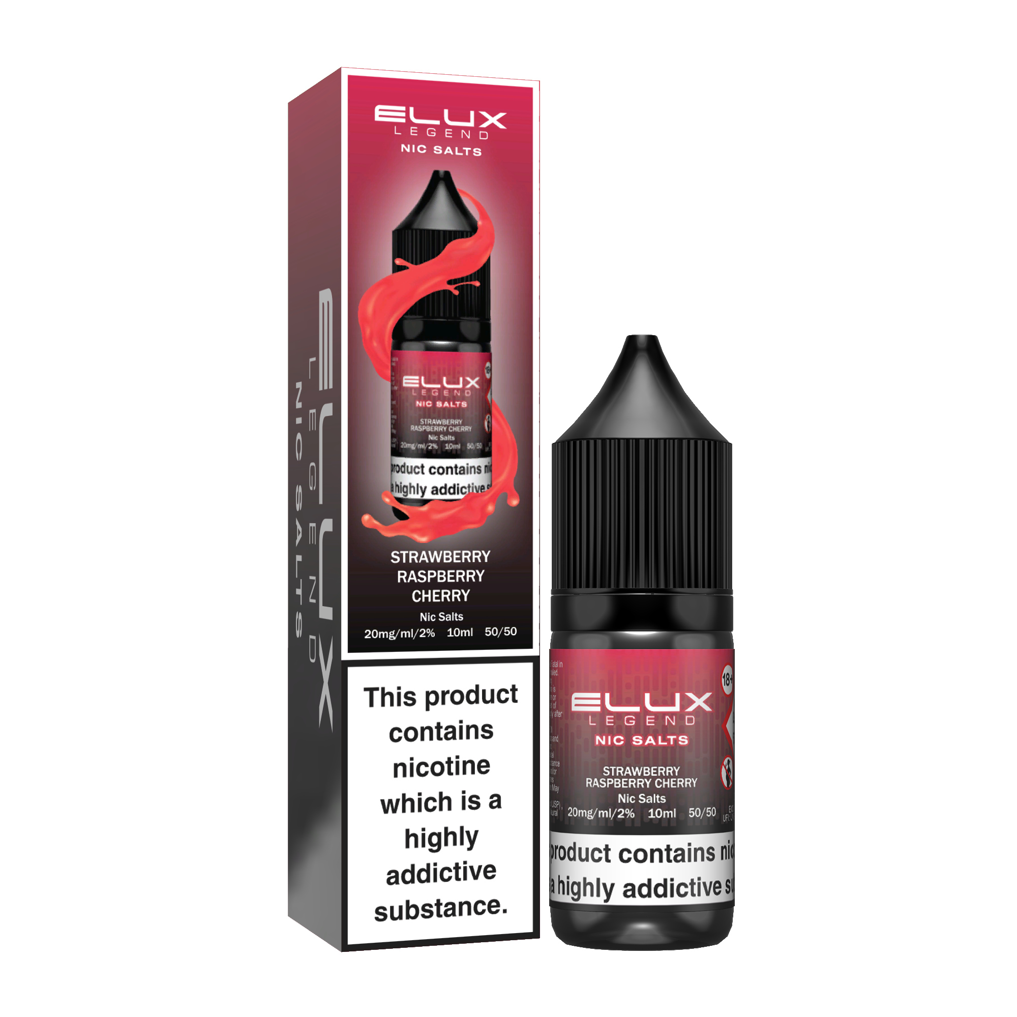 Elux Legend Strawberry Raspberry Cherry Nic Salt E-Liquid – 10ml