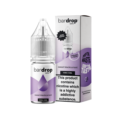 Bar Drop - Sweet Blackcurrant - Nic Salt - E-Liquid – 10ml
